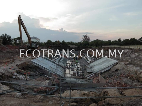  Temporary Drain No 1 Project Deepwater Terminal -Phase 3 (PDT3)  Project Completed Johor Bahru (JB), Malaysia, Ulu Tiram Supplier, Rental, Equipment, Machinery | Ecotrans Construction & Heavy Machinery Sdn Bhd