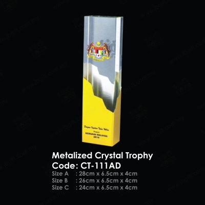 Metalized Crystal Trophy CT-111AD