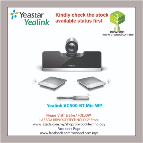 Yealink VC500-BT Mic-WP: VIDEO CONFERENCING ENDPOINT