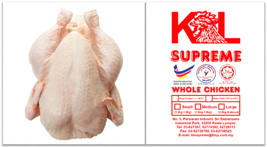 Chicken Super (no head & feet, no liver & gizzard)/全鸡(没有头&脚, 没有鸡肝&鸡珍)/Ayam Bersih (tak ada kepala & kaki, tak ada hati & pedal)