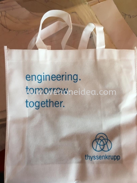 White Woven Bag with Printing Non Woven Bag Corporate Gift Johor Bahru (JB), Malaysia, Ulu Tiram Supplier, Suppliers, Supply, Supplies | Wen One Idea Enterprise