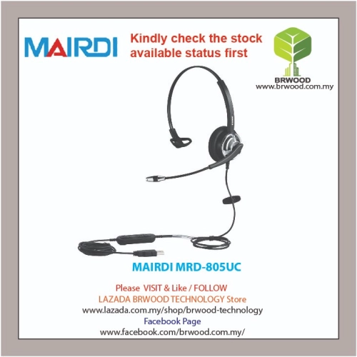 MAIRDI MRD-805UC: Mairdi Single ear (Monaural) sleeving gooseneck microphone boom with Lync USB cord