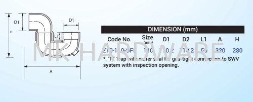 UPVC FITTING - P TRAP I/O OFFSET