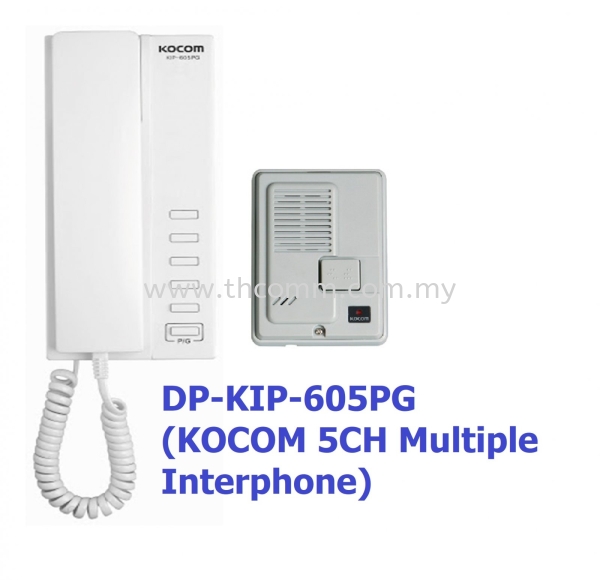 KOCOM DP-KIP-605PG 5CH Multiple Interphone Kocom Intercom System   Supply, Suppliers, Sales, Services, Installation | TH COMMUNICATIONS SDN.BHD.