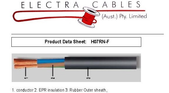 Electra Cables 450/750V H07RN-F (Neoprene / Rubber Cable) Electra Cable H07RN-F  Rubber Insulated Cable  Malaysia, Selangor, Kuala Lumpur (KL), Subang Jaya Supplier, Distributor, Supply, Supplies | Electplus Industry Sdn Bhd