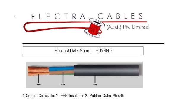 Electra Cables 300/500V H05RN-F (Neoprene / Rubber Cable) Electra Cable H05RN-F Rubber Insulated Cable  Malaysia, Selangor, Kuala Lumpur (KL), Subang Jaya Supplier, Distributor, Supply, Supplies | Electplus Industry Sdn Bhd