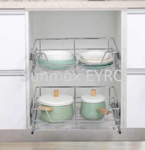 Four Side Pull Out Basket With Under Mount Slide