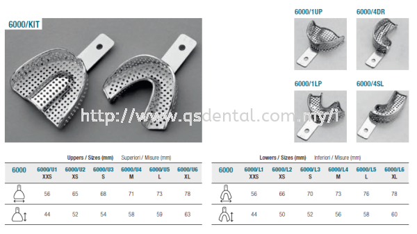 6000/kit Stainless Steel Regular Impression Trays with Retention Rim  Impression Tray Laboratory Medesy Selangor, Malaysia, Kuala Lumpur (KL), Banting Supplier, Suppliers, Supply, Supplies | QS Dental Supply Sdn Bhd