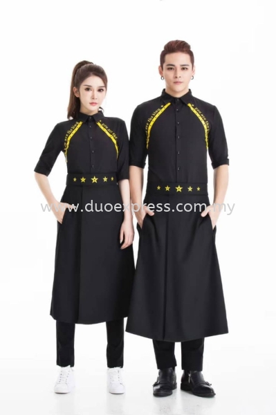 F&B Stylish Fashion Uniform for Cafe and Bar Restaurants Cafe's-Restaurant-Bar-Bistro-Club Uniform Baju Uniform Custom KL PJ  Malaysia, Selangor, Kuala Lumpur (KL), Petaling Jaya (PJ) Supplier, Suppliers, Supply, Supplies | Duo Express