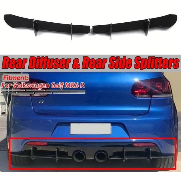 Volkswagen MK6 Golf R rear Diffuser splitters Golf Mark 6 Volkswagen Balakong, Selangor, Kuala Lumpur, KL, Malaysia. Body Kits, Accessories, Supplier, Supply | ACM Motorsport