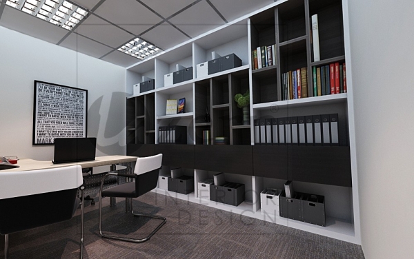 Manager room with special design for the file's cabinet. Ultra Modern interior design for Kronologi's office in Axiata Tower, KL Sentral, Kuala Lumpur. Malaysia. Shah Alam, Selangor, Kuala Lumpur (KL), Malaysia Service, Interior Design, Construction, Renovation | Lazern Sdn Bhd