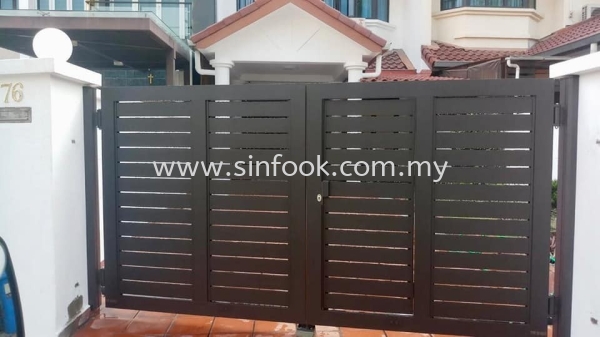 ALUMINIUM SWING GATE ALUMINIUM SWING GATE ALUMINIUM GATE Johor Bahru (JB), Senai, Selangor, Kuala Lumpur (KL), Klang, Seremban Installation, Services, Repair, Supplier | Sin Fook Electrical Alarm and Auto Gate Sdn. Bhd.