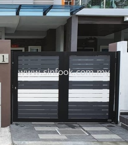 ALUMINIUM TRACKLESS FOLDING GATE Aluminium Trackless Folding Gate ALUMINIUM GATE Johor Bahru (JB), Senai, Selangor, Kuala Lumpur (KL), Klang, Seremban Installation, Services, Repair, Supplier | Sin Fook Electrical Alarm and Auto Gate Sdn. Bhd.