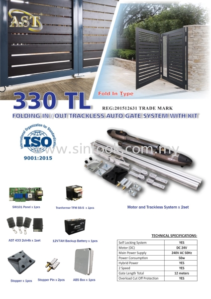 330TL TRACKLESS AUTOGATE SYSTEM TRACKLESS SYSTEM Auto Gate System Johor Bahru (JB), Senai, Selangor, Kuala Lumpur (KL), Klang, Seremban Installation, Services, Repair, Supplier | Sin Fook Electrical Alarm and Auto Gate Sdn. Bhd.