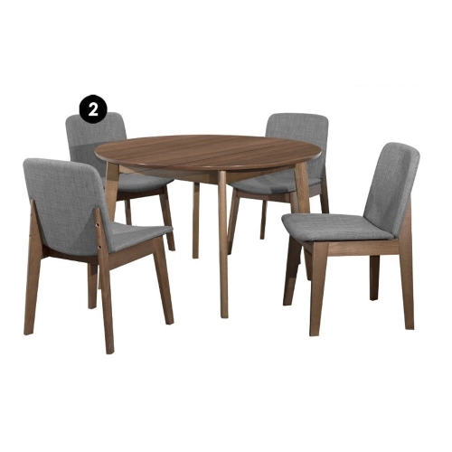 Cartier (1+4) Solid Wood Dining Set