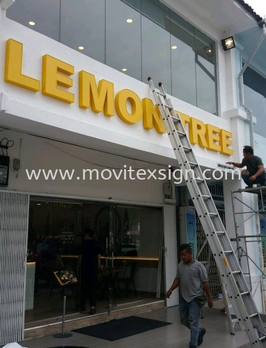  3d Sign with led lighting with installation 