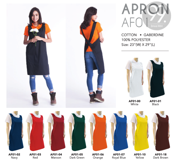 Women Supermarket Waiter Aprons (AF01) Apron Apparel Ready Make Products Selangor, Malaysia, Kuala Lumpur (KL), Kajang Uniform, Manufacturer, Supplier, Supply | 99 Uniform Factory Sdn Bhd