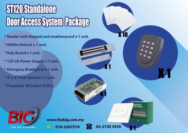 STANDALONE DOOR ACCESS SYSTEM PACKAGE ST120 Door Access Package ON LINE Kuala Lumpur, KL, Selangor, Malaysia, Cheras. Supplier, Suppliers, Supplies, Supply | The Big Systems Sdn Bhd