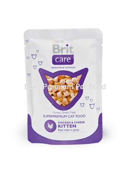 Brit Care Cat Chicken & Cheese KITTEN Pouch 800g Brit Non Prescription Cat Food Selangor, Malaysia, Kuala Lumpur (KL), Petaling Jaya (PJ) Supplier, Suppliers, Supply, Supplies | Bees Pets Global Supply Sdn. Bhd.