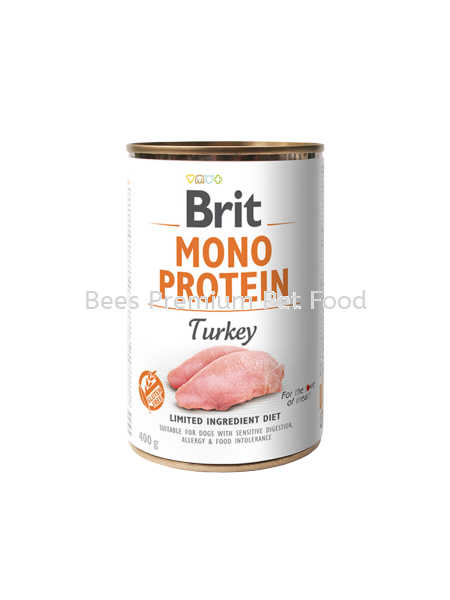 BRIT MONO PROTEIN TURKEY CAN Dog Food 400g Brit Non Prescription Dog Food Selangor, Malaysia, Kuala Lumpur (KL), Petaling Jaya (PJ) Supplier, Suppliers, Supply, Supplies | Bees Pets Global Supply Sdn. Bhd.