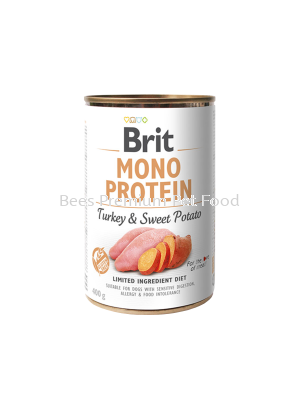 BRIT MONO PROTEIN TURKEY & SWEET POTATO CAN Dog Food 400g