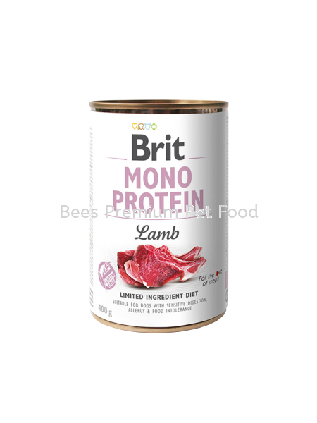 BRIT MONO PROTEIN LAMB CAN Dog Food 400g Brit Non Prescription Dog Food Selangor, Malaysia, Kuala Lumpur (KL), Petaling Jaya (PJ) Supplier, Suppliers, Supply, Supplies | Bees Pets Global Supply Sdn. Bhd.