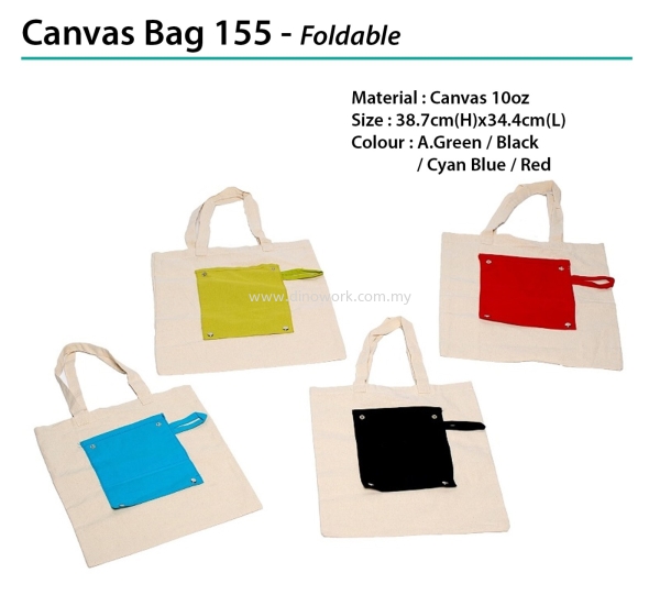 Canvas Bag 155 - Foldable Cotton Tote Bag Bag Series Johor Bahru (JB), Malaysia Supplier, Wholesaler, Importer, Supply | DINO WORK SDN BHD