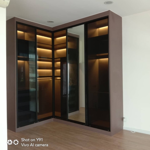 BUILT-IN WARDROBE  Aluminium Sliding Anti-Jump Wardrobe Malaysia, Selangor, Kuala Lumpur (KL), Seri Kembangan Supplier, Suppliers, Supply, Supplies | Seven Interior Design Sdn Bhd