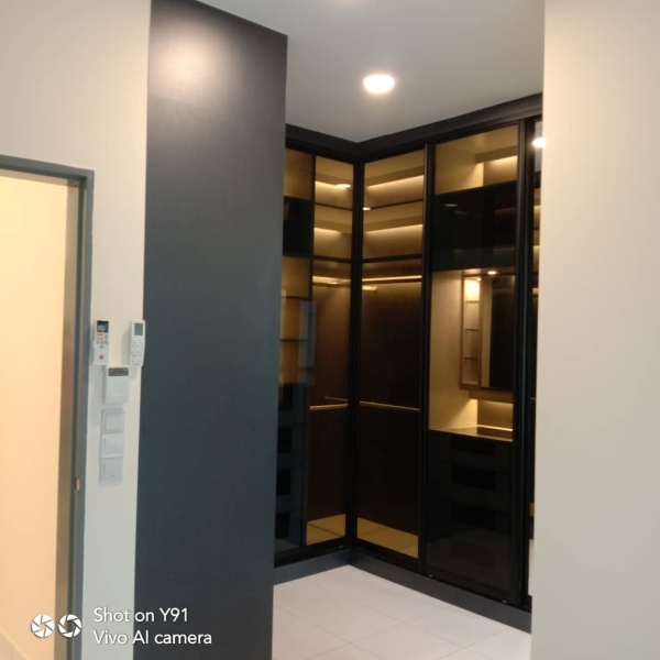 BUILT-IN WARDROBE  Aluminium Sliding Anti-Jump Wardrobe Malaysia, Selangor, Kuala Lumpur (KL), Seri Kembangan Supplier, Suppliers, Supply, Supplies | Seven Interior Design Sdn Bhd