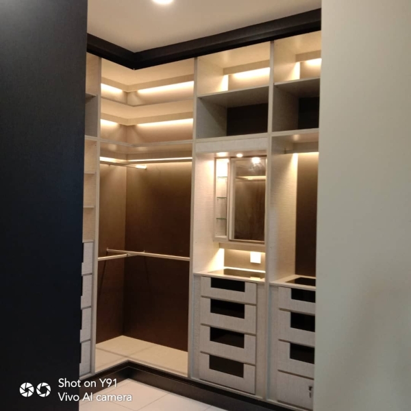 BUILT-IN WARDROBE  Aluminium Sliding Anti-Jump Wardrobe Malaysia, Selangor, Kuala Lumpur (KL), Seri Kembangan Supplier, Suppliers, Supply, Supplies | Seven Interior Design Sdn Bhd