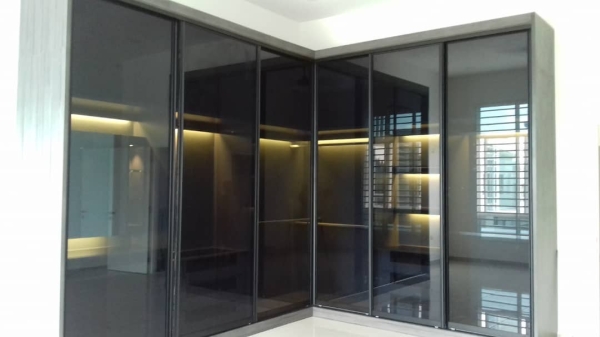 BUILT-IN WARDROBE  Aluminium Sliding Anti-Jump Wardrobe Malaysia, Selangor, Kuala Lumpur (KL), Seri Kembangan Supplier, Suppliers, Supply, Supplies | Seven Interior Design Sdn Bhd