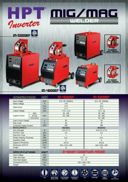 IM-4000EF/IM-5000EF HPT Inverter Mig/mag Welding and Cutting Equipment Penang, Malaysia, Butterworth Supplier, Distributor, Supply, Supplies | Weld Power Technology & Machinery Sdn Bhd