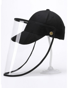 Protection Cap with Removable Protective Face Shield Reusable Anti Splash Face Mask Protection Hat