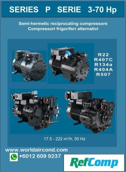 REFCOMP P SERIES SEMI HERMETIC COMPRESSOR  PARTS & ACCESSORIES Malaysia Supplier, Suppliers, Supply, Supplies | World Hvac Engrg Sdn Bhd