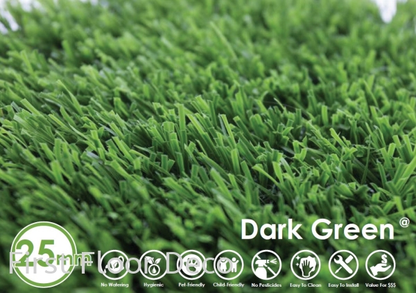 25mm Dark Green Artificial Grass Penang, Malaysia Supplier, Installation, Supply, Supplies | FIRST FLOOR DECO (M) SDN BHD