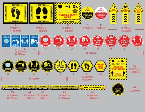 KEEP SAFETY DISTANCE STICKER