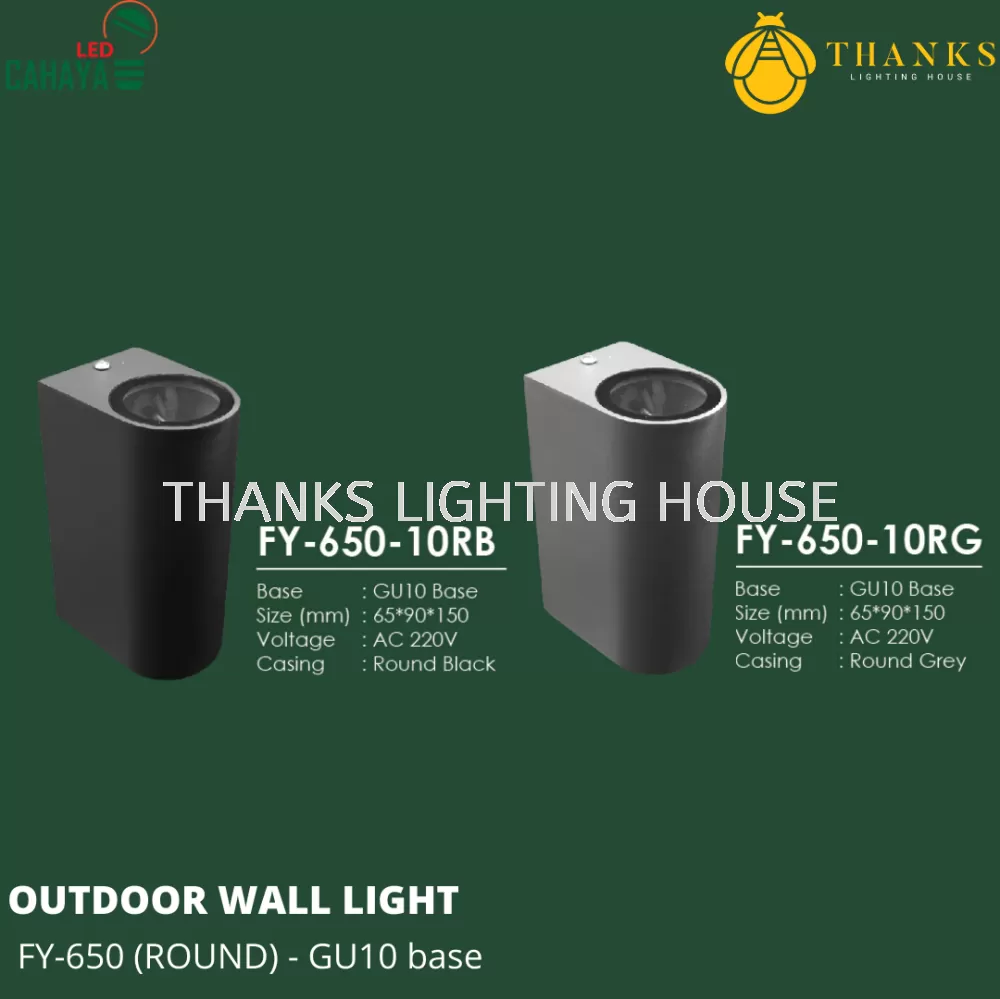 FY-650 Round GU10 Outdoor Wall Light