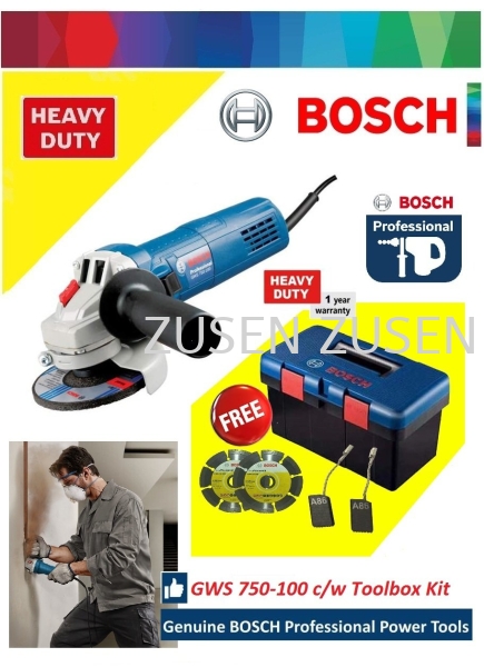 Bosch Angle Grinder - GWS750 -100 Angle Grinders & Metalworking Power Tools Bosch Melaka, Malaysia Supplier, Suppliers, Supply, Supplies | ZUSEN HARDWARE TRADING SDN BHD