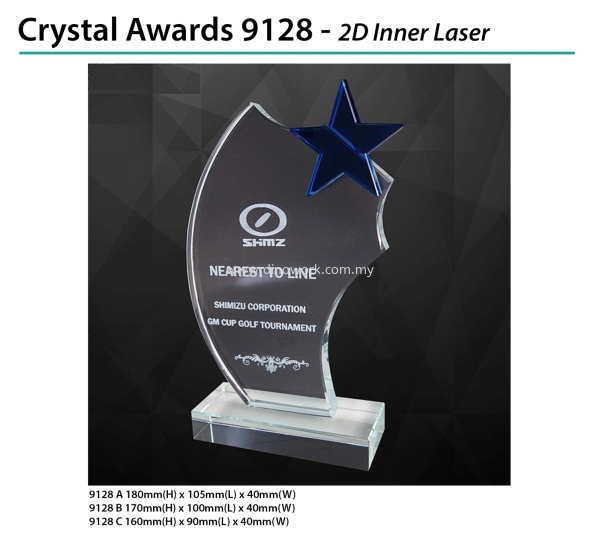 Crystal Award 9128 Crystal Award 2 Award Johor Bahru (JB), Malaysia Supplier, Wholesaler, Importer, Supply | DINO WORK SDN BHD