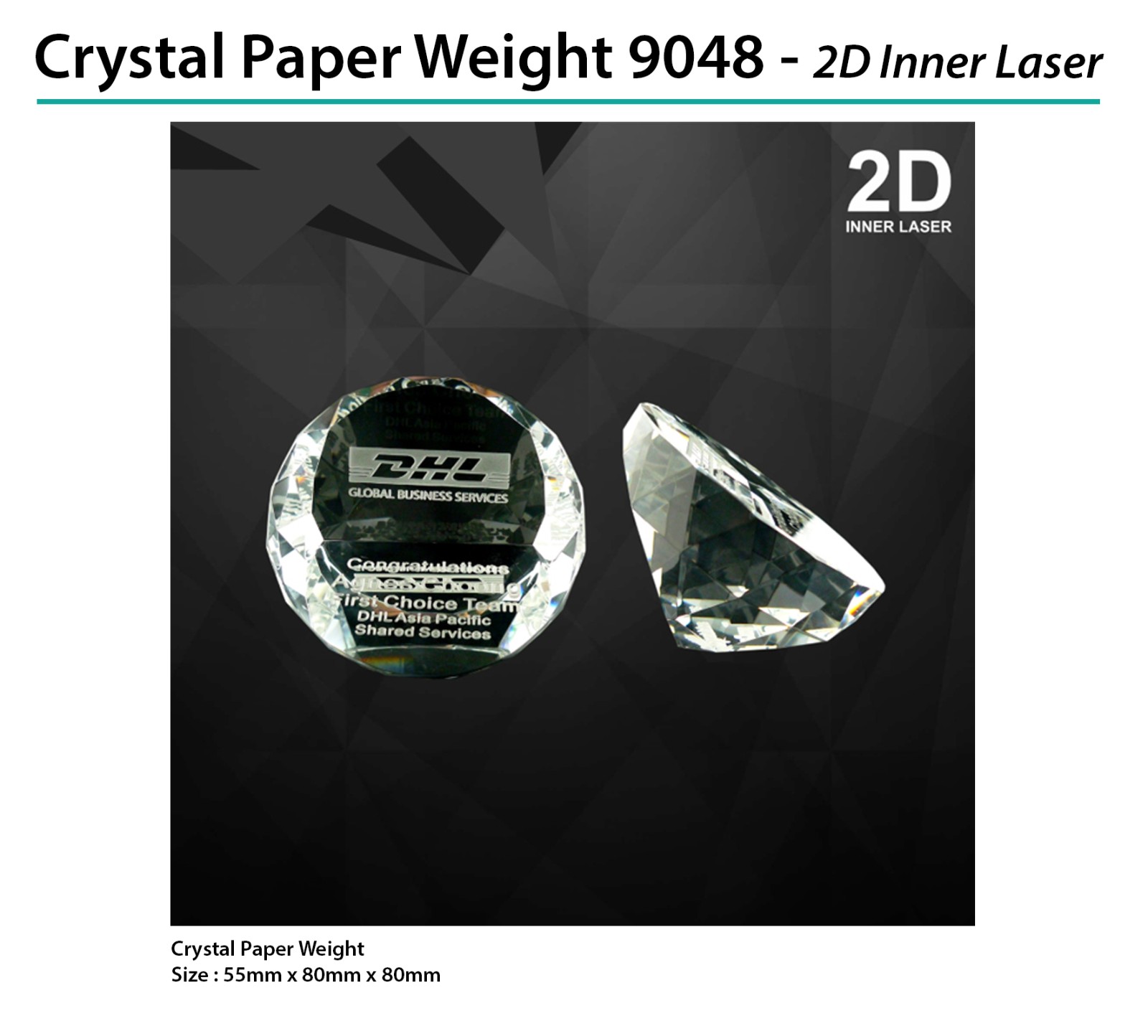 Crystal Paper Weight 9048