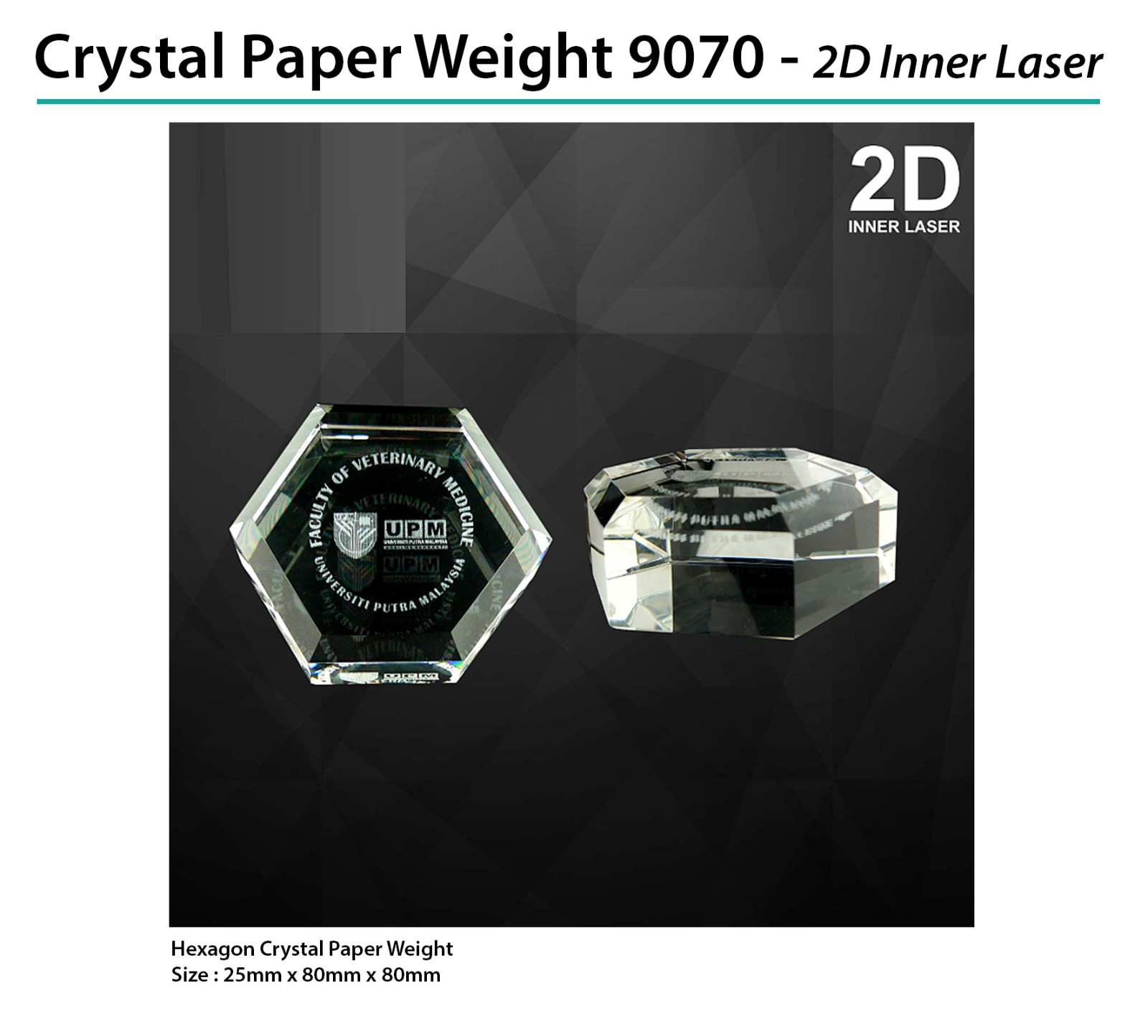 Crystal Paper Weight 9070