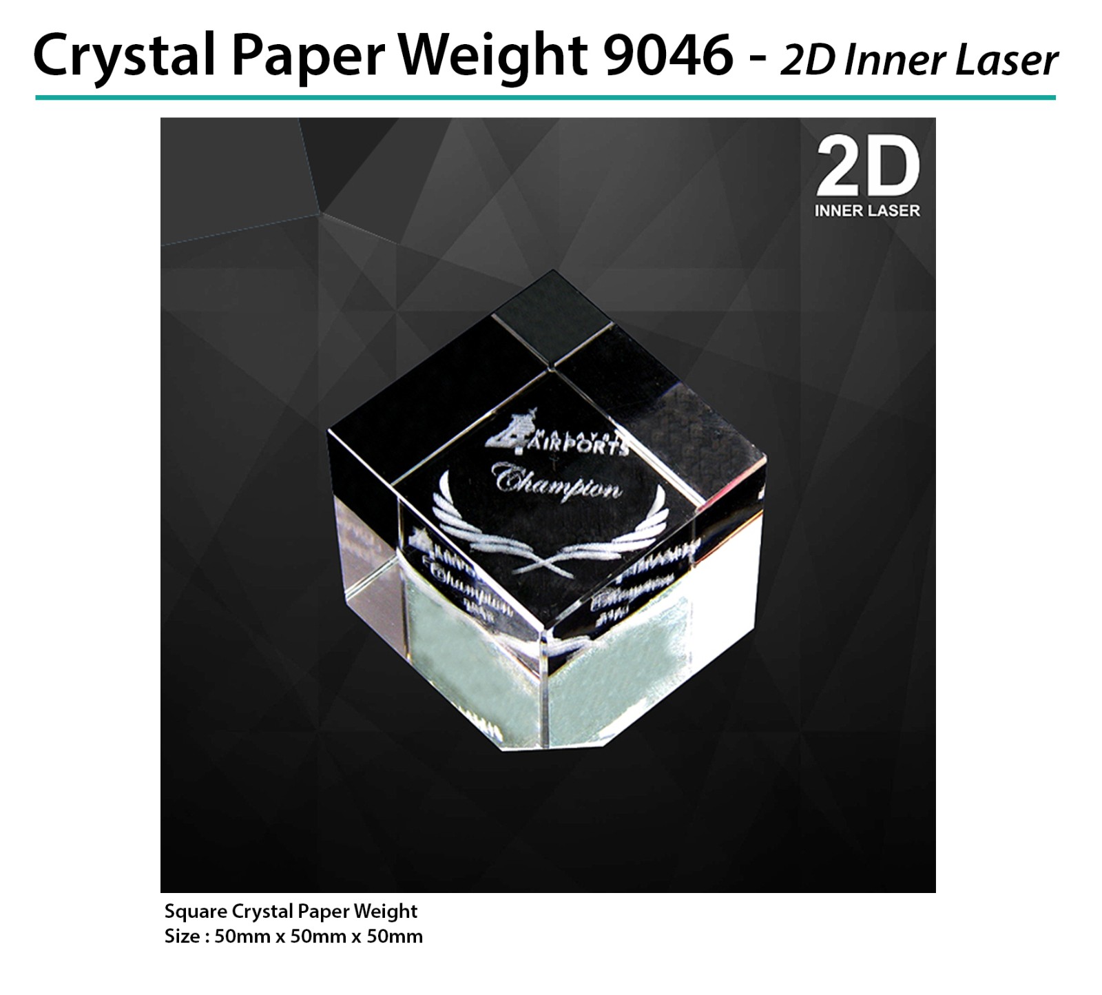 Crystal Paper Weight 9046