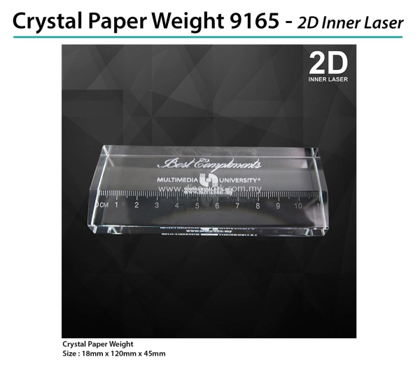 Crystal Paper Weight 9165 Crystal Paper Weight Award Johor Bahru (JB), Malaysia Supplier, Wholesaler, Importer, Supply | DINO WORK SDN BHD