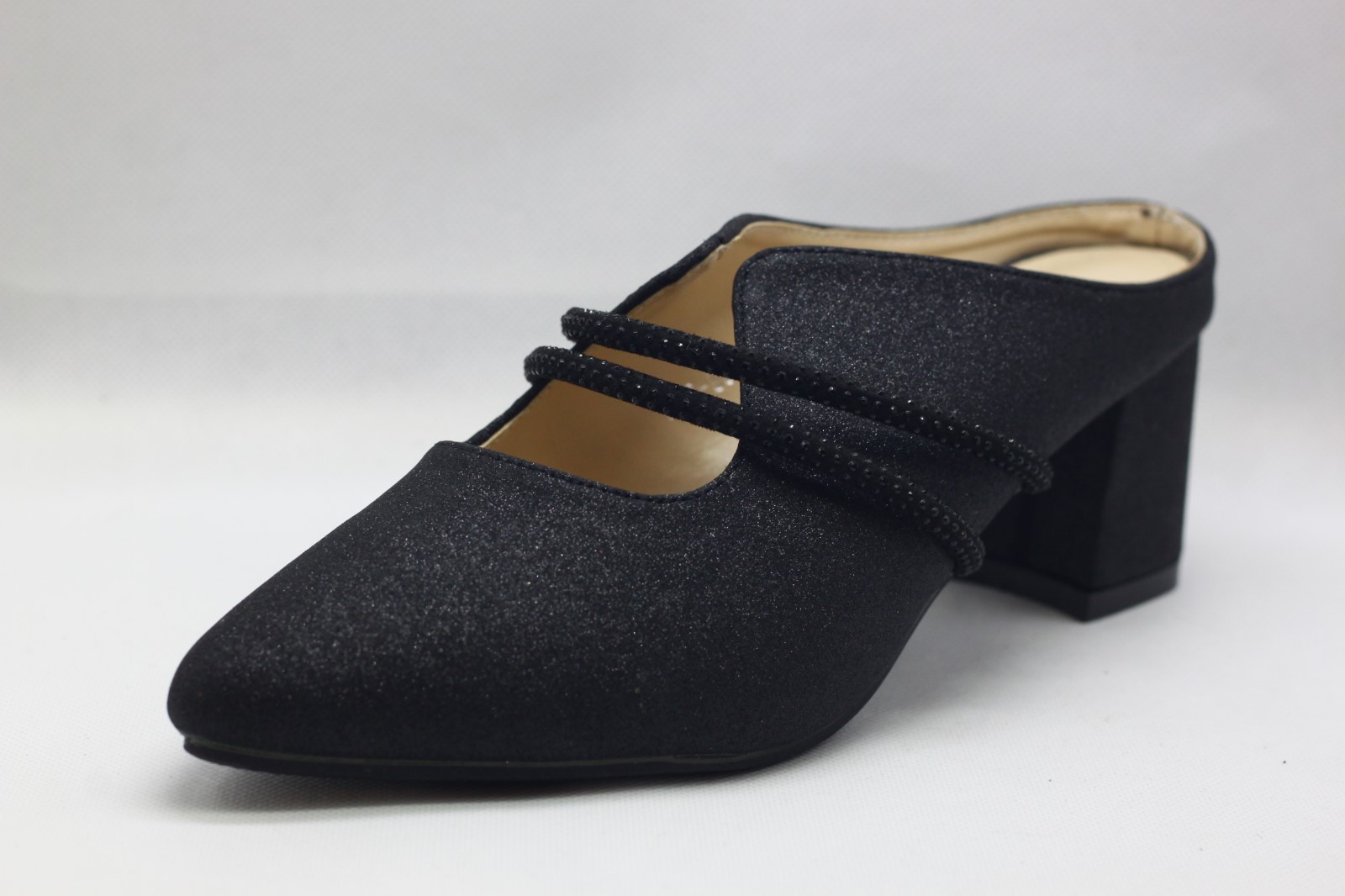 black 1.5 inch heels