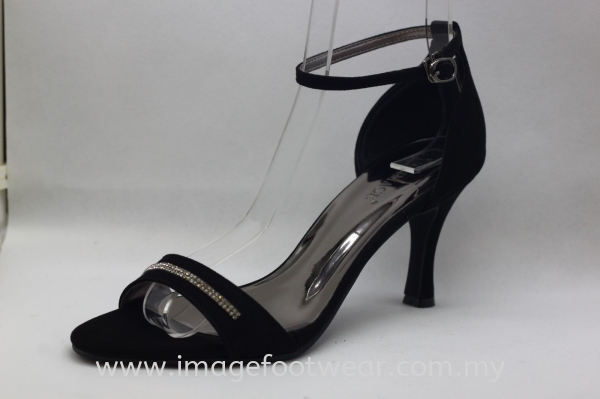 Elegant Lady Fashion Sandal with 2.5 Inch Heel - TF-1786- BLACK Colour  Ladies Fashion Shoes with