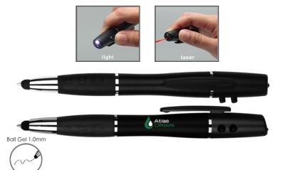 LED, Laser Pointer & stylus Ball Gel Pen - P 4004