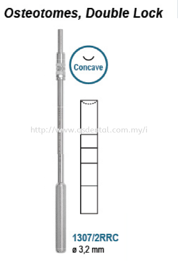 1307/2RRC Concave Osteotomes, Double Lock Osteotomes Implantology Medesy Selangor, Malaysia, Kuala Lumpur (KL), Banting Supplier, Suppliers, Supply, Supplies | QS Dental Supply Sdn Bhd