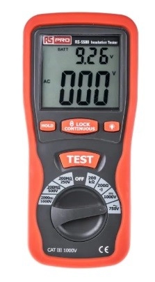 123-1931 - RS PRO RS5500, Insulation Tester 2GΩ CAT III 1000 V