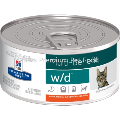 Hill's Prescription Diet w/d Multi Benefit Feline CAN Food (Chicken) 156g