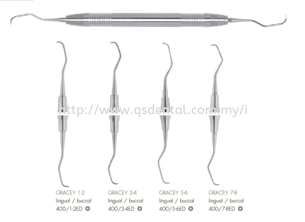 400/ED 8mm ENGO Design Handle Gracey Curettes  Gracey Curettes / Scaler Periodontics Otto Leibinger GmbH Selangor, Malaysia, Kuala Lumpur (KL), Banting Supplier, Suppliers, Supply, Supplies | QS Dental Supply Sdn Bhd